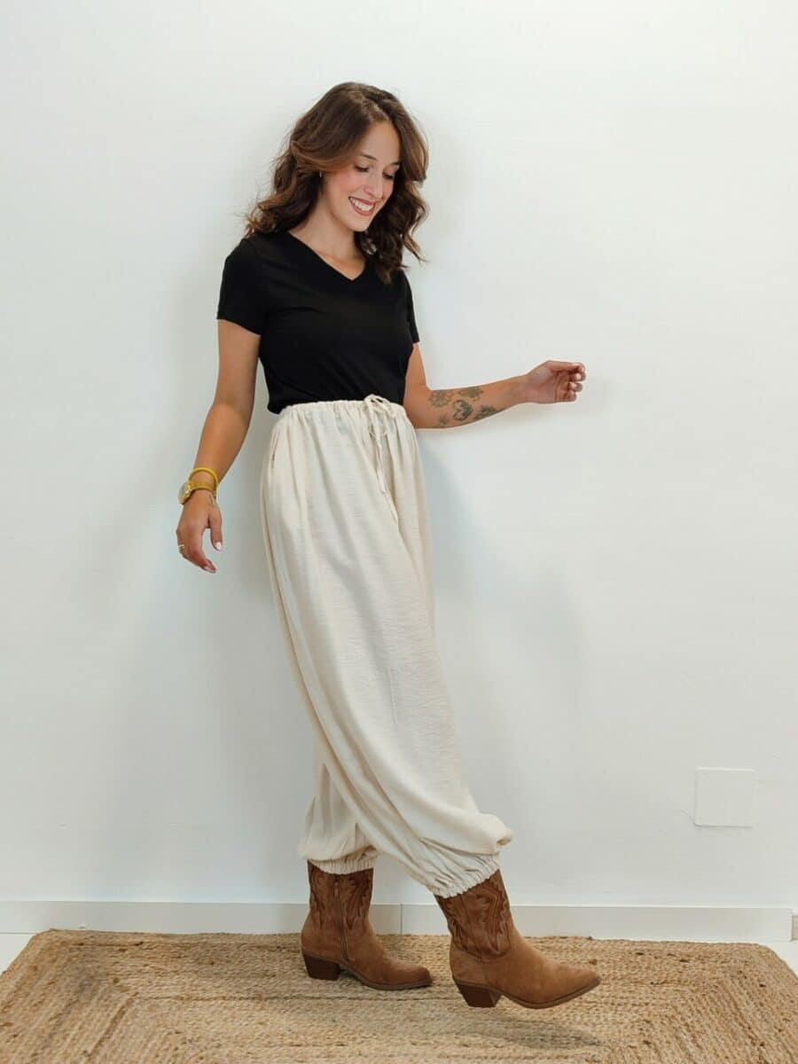 Pantalón 28344 BEIGE - Imagen 2