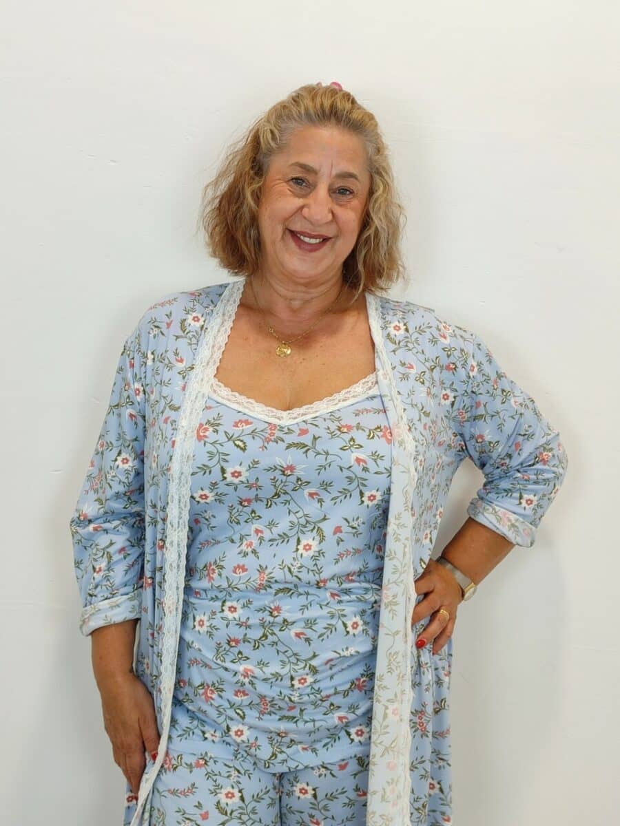 Pijama FLORES AZUL - Imagen 3