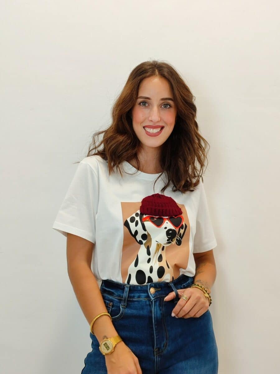 Camiseta 22366 DÁLMATA BLANCA - Imagen 2