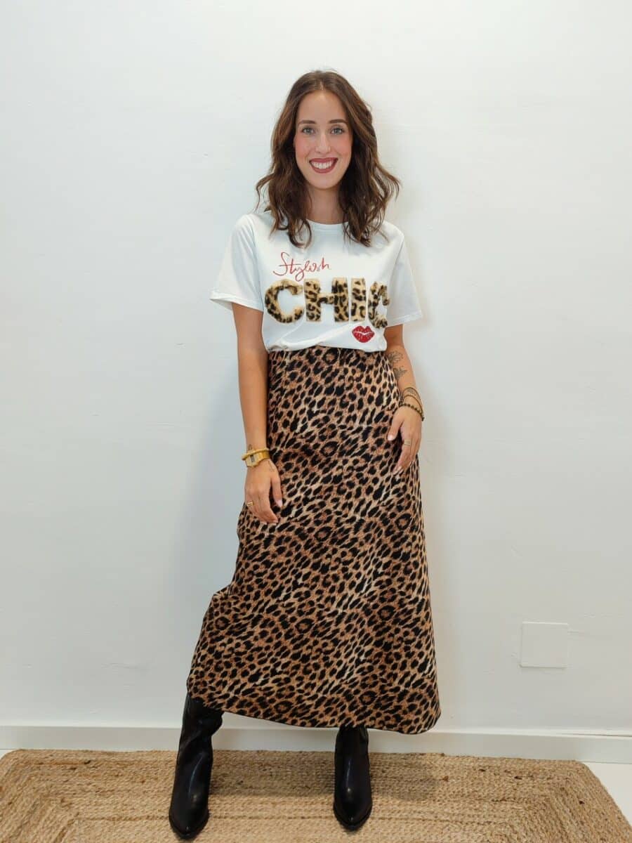 Falda 34299 LEOP. OSCURO