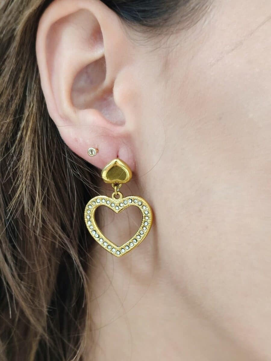Pendientes DOBLE CORAZÓN O.
