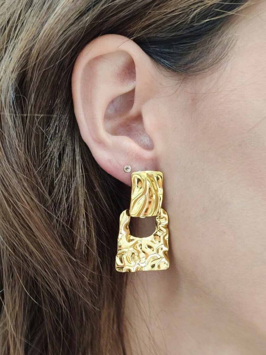 Pendientes CUADRADO APLASTADO
