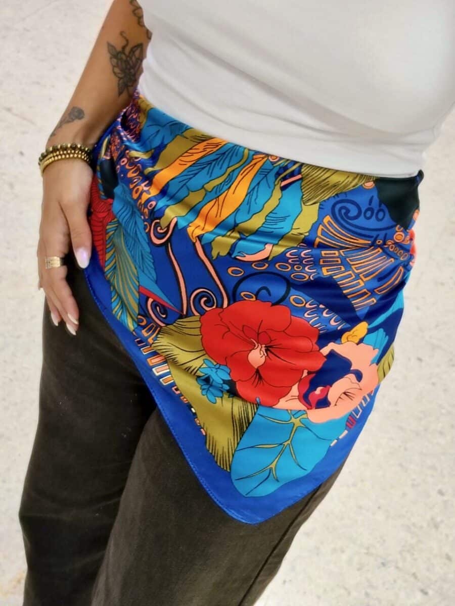 Pañuelo FLORES AZUL