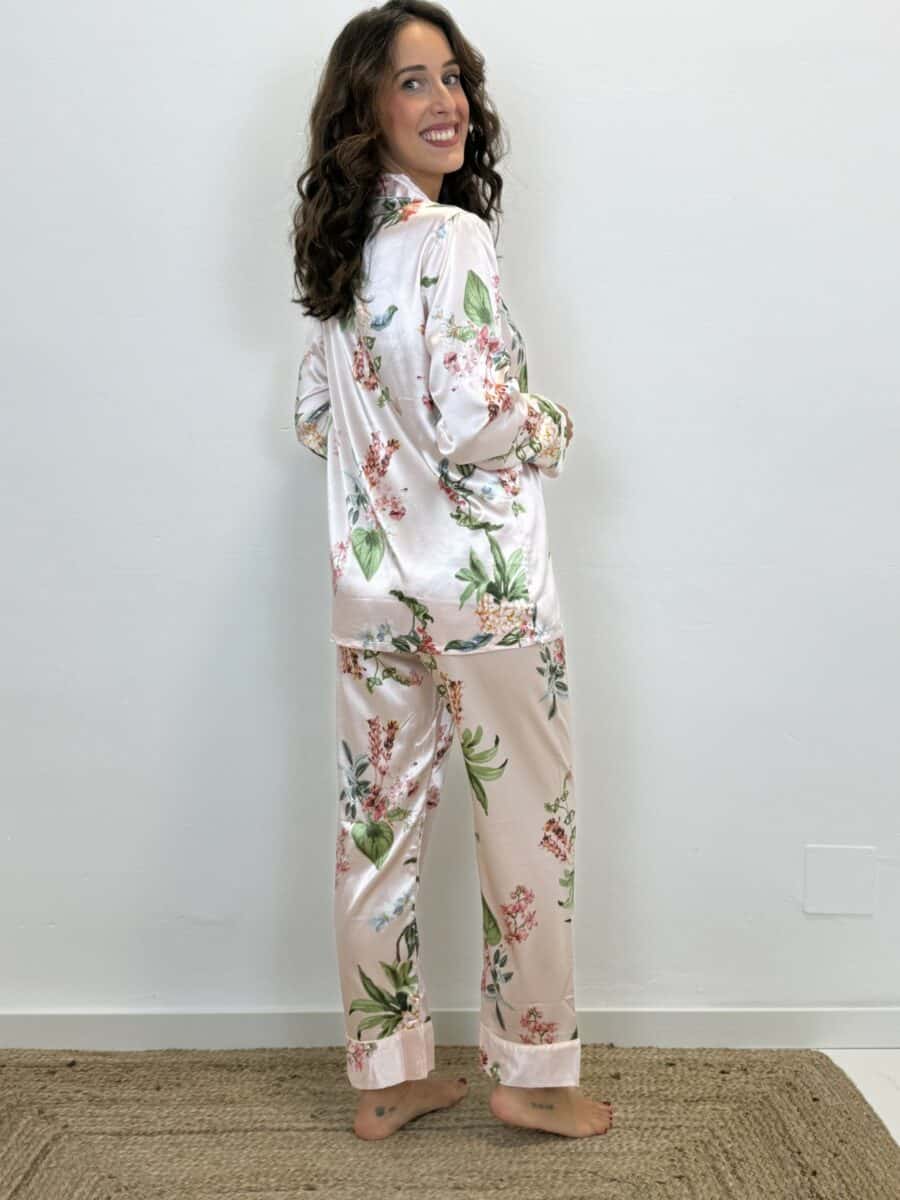 Pijama SATINADO ROSA - Imagen 2