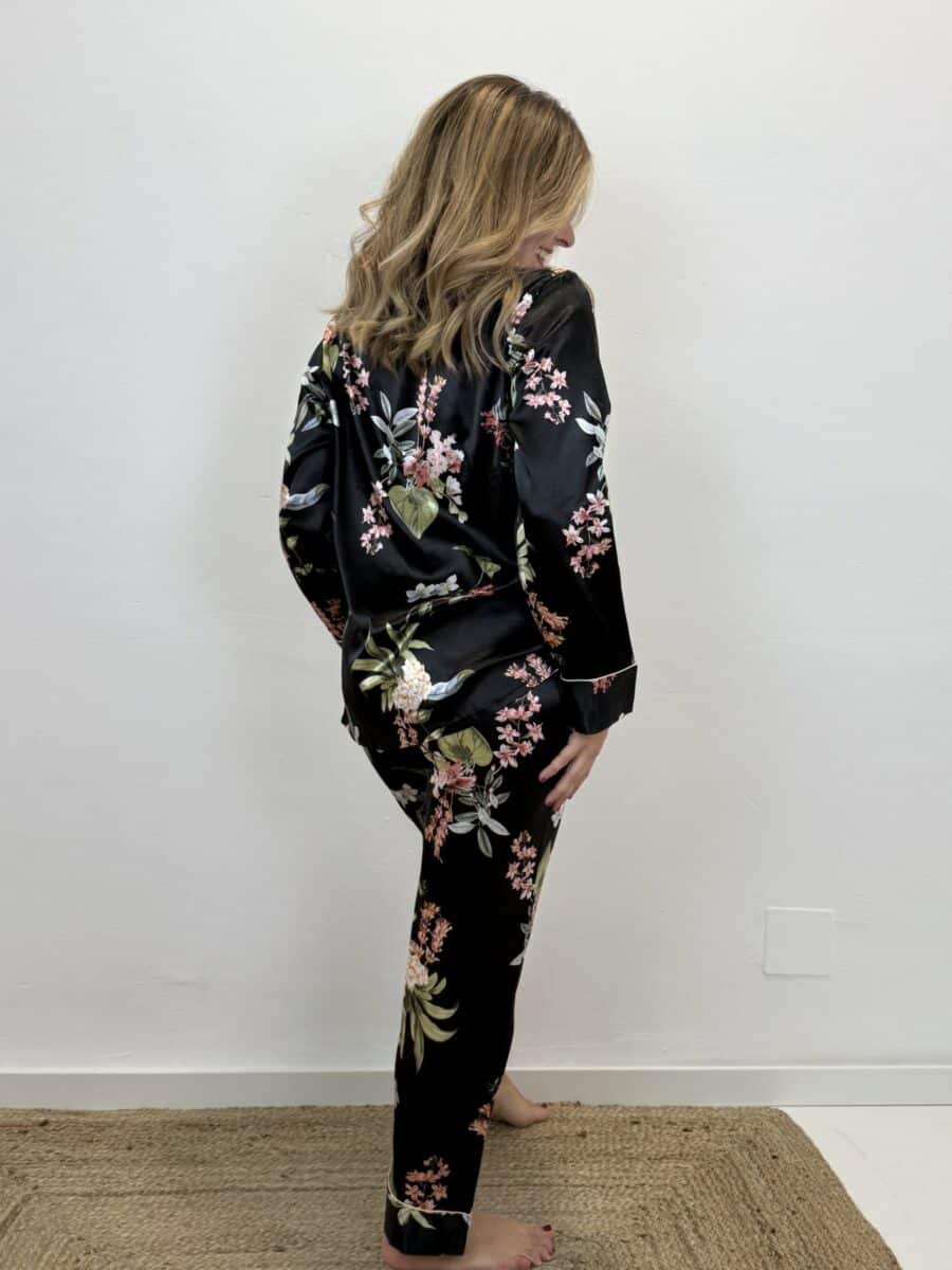 Pijama SATINADO NEGRO - Imagen 2