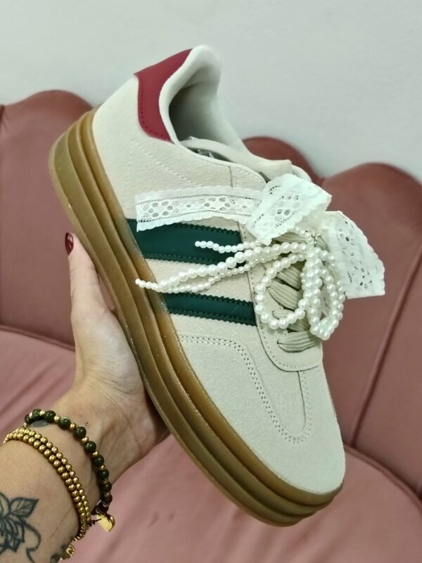 Tenis BEIGE ABALORIOS