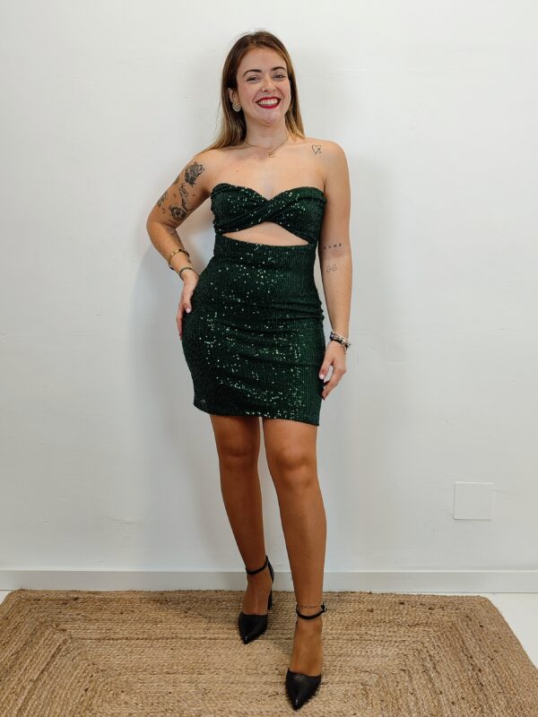 Vestido LENTEJUELA VERDE