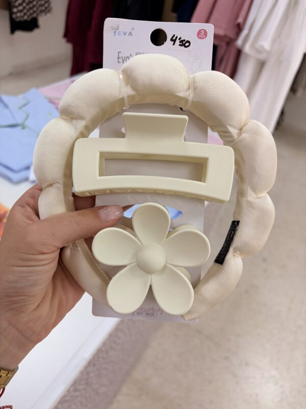 Pack felpa y pinza BEIGE