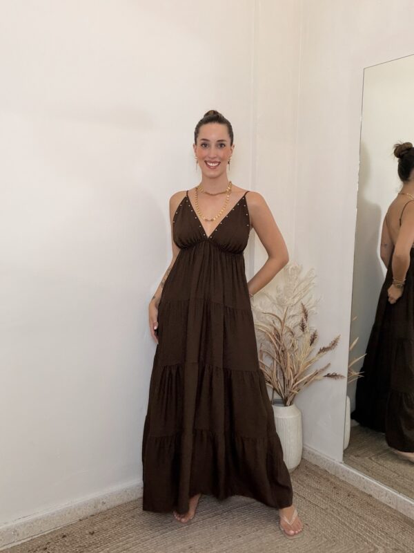 Vestido 33956 CHOCOLATE