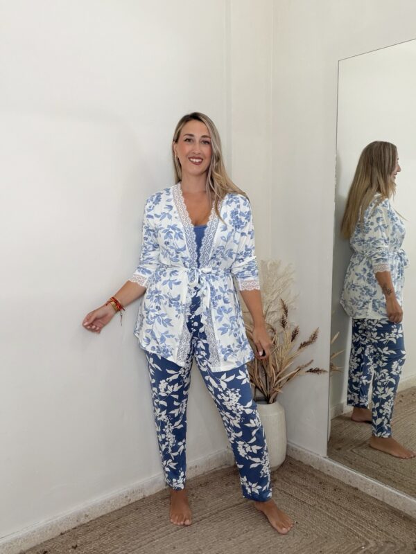 Pijama FLORES AZUL