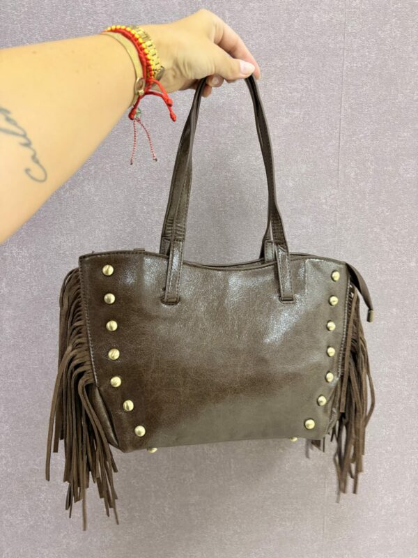 Bolso TACHAS FLECOS CHOCOLATE