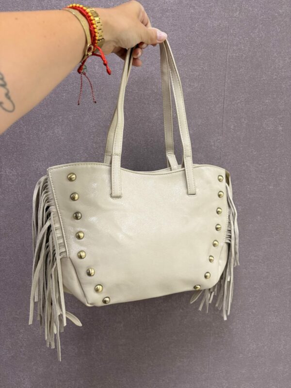 Bolso TACHAS FLECOS BEIGE