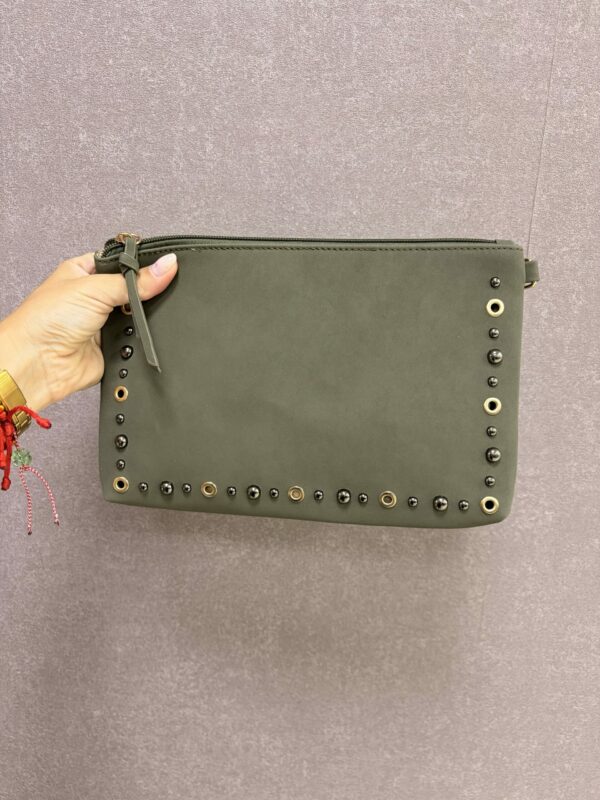 Cartera TACHAS VERDE