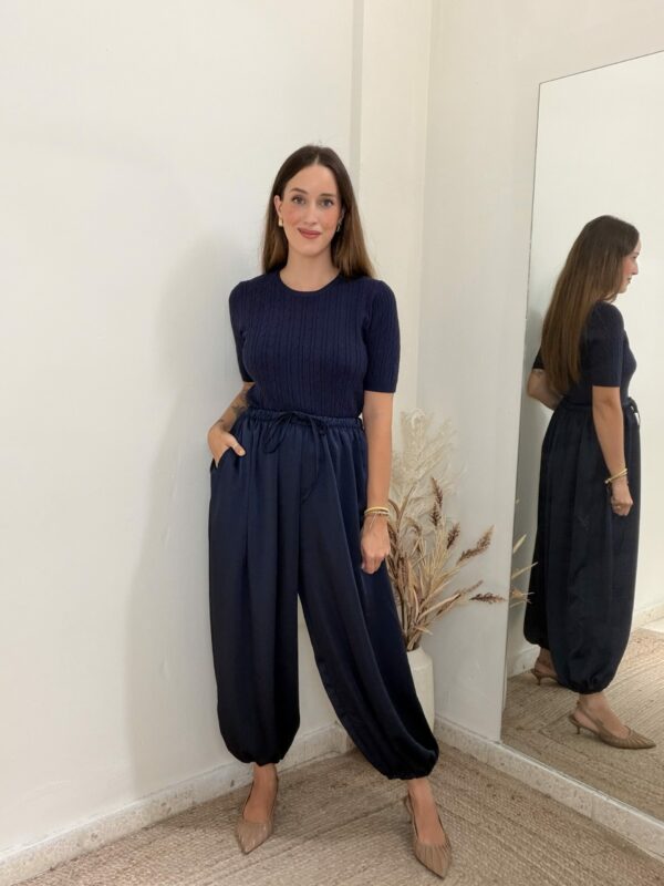 Pantalón SATINADO AZUL