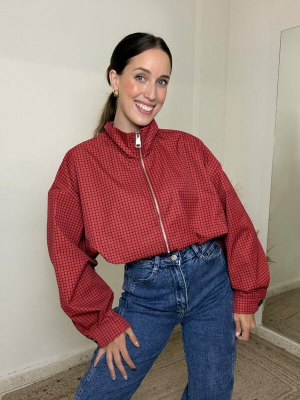 Bomber CUADROS ROJA