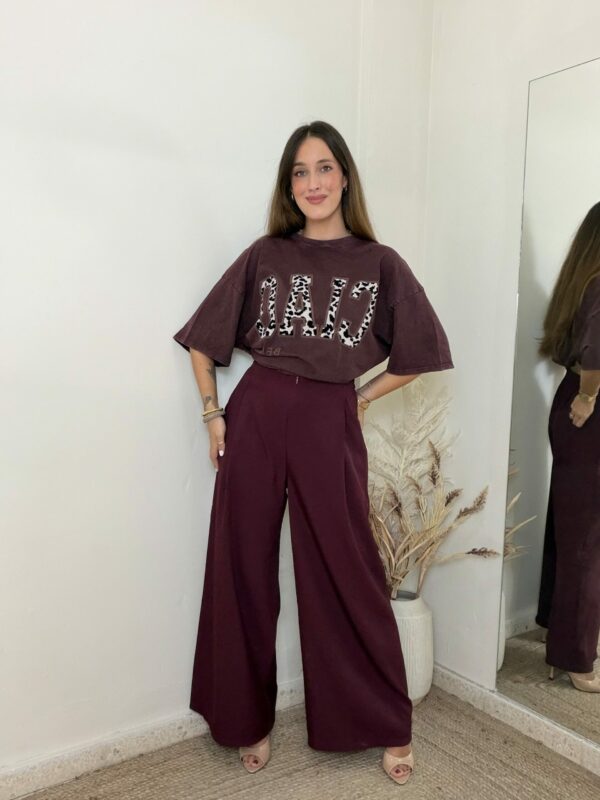 Pantalón CREMALLERA BERENJENA