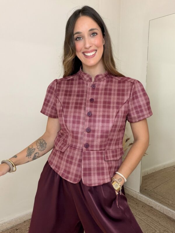 Camisa STRAS BERENJENA