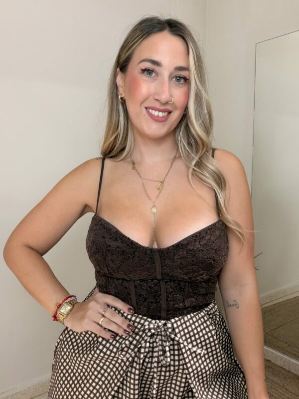 Camiseta CORSET CHOCOLATE