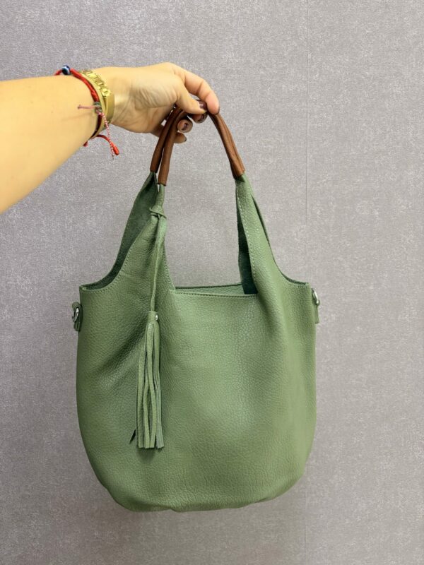 Bolso SUAVE FLECOS ACEITUNA